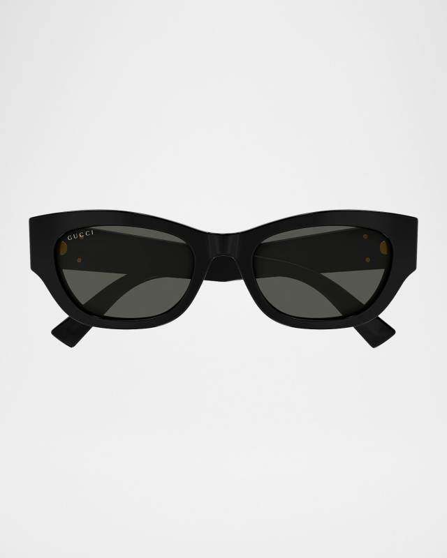 GG Extruded 53mm Acetate Cat-Eye Sunglasses